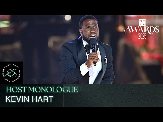 Kevin Hart Doesn’t Hold Back—Roasts Snoop, Jamie Foxx, GloRilla, Kanye & More | BET Awards '25