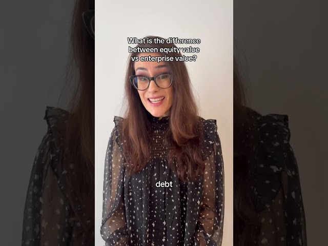 The difference between equity value and enterprise value explained.  #shorts #investmentbanming