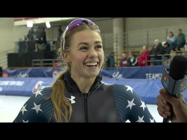 Dramatic re-skate sends Greta Myers to her first Olympics at U.S. Olympic Speedskating Trials