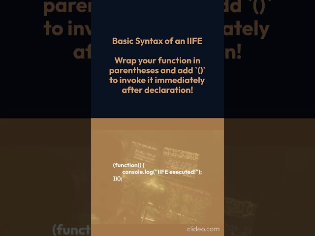 IIFE Explained in 30 Seconds! 🚀 | Master JavaScript Functions