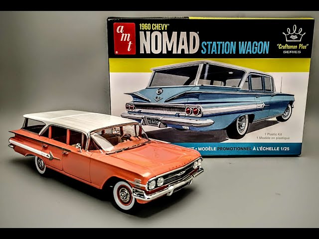 NEW! 1960 Chevy Nomad Wagon 1/25 Scale Model Kit Build How To Assemble Mask Paint Decal Interior