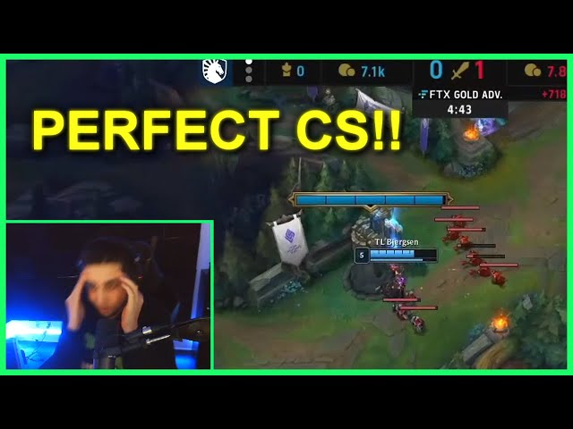 Perfect farming under tower ft. Bjergsen