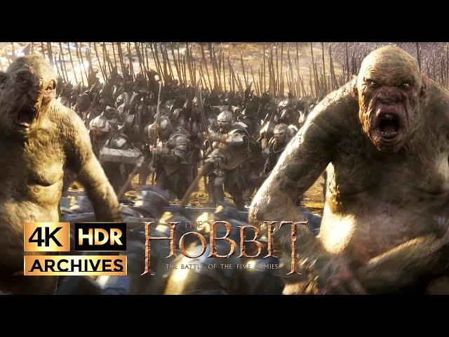 The Battle of the Five Armies |4K-HDR| The Arrival of Azog’s Army, Final Battle (2014)