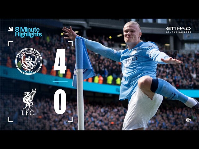 HIGHLIGHTS | Man City 4-0 Liverpool | Haaland hat-trick helps secure 8th FA Cup semi-final in a row!