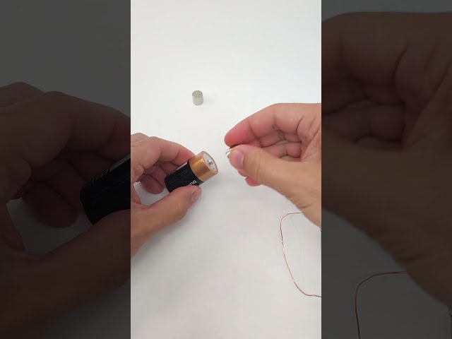 Homopolar motor science experiment #stem #diy #experiment #scienceproject