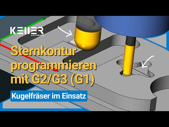 Sternkontur mit G2/G3 programmieren + Kugelfräser | Instant CNC
