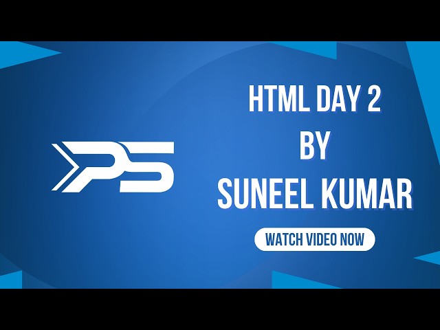 Free Complete HTML Course for Beginners | Day 2 | Learn HTML from Scratch | Phani Soft Tech 🚀