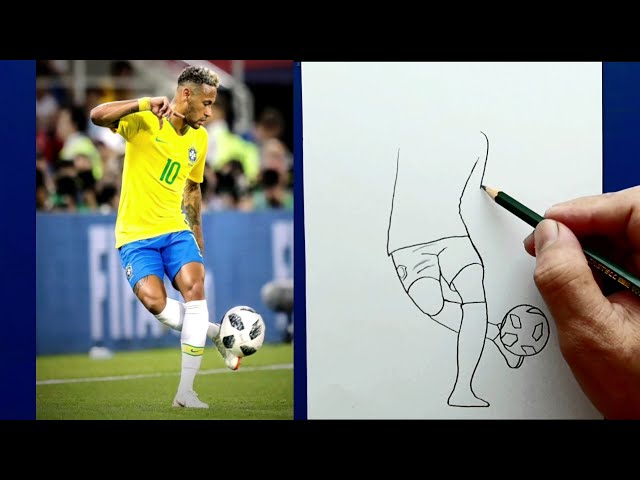 How To Draw Neymar |  Drawing Pencil Sketch Tutorial Step By step