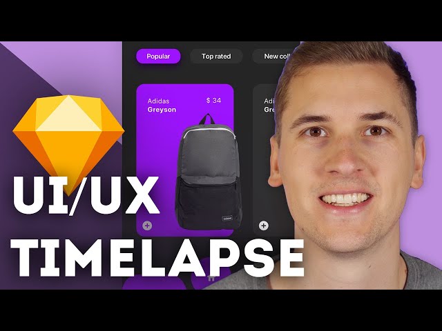 Adidas Shop - UI/UX Design Timelapse Tutorial in 💎 Sketch