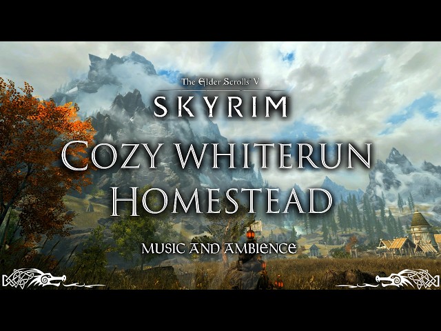 Cozy Whiterun Homestead | Peaceful Skyrim Music & Ambience | Sleep, Study, Relax | 3 Hours