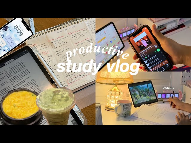productive study vlog: studying for exam 📚 late night study, post finals, productive days, uni vlog