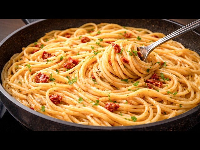 Incredibly delicious Sicilian spaghetti in 10 minutes! Easy pasta recipe for dinner!