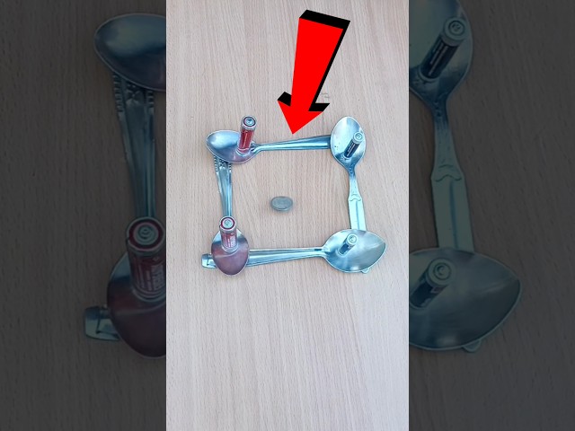 Easy Science Experiment|Better,Spoon ans Coin Experiment #shorts #science #youtubeshorts