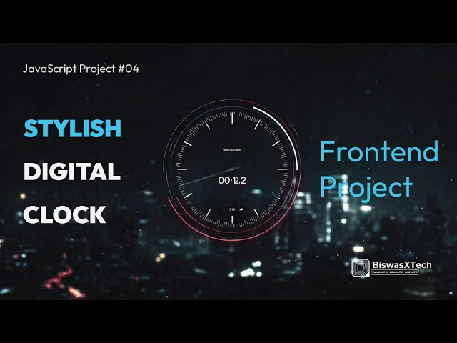 JavaScript Digital Clock Tutorial | HTML CSS JavaScript 30 Projects