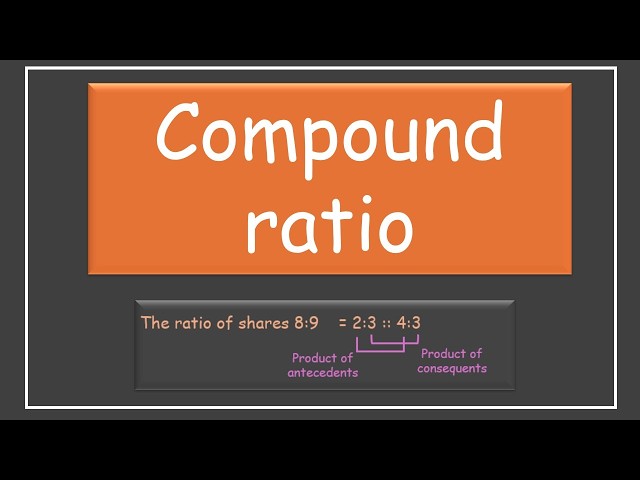 Compound ratio | Comparing quantities using Proportion | TG Grade 8 | Math | Khan Academy