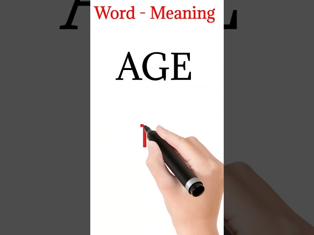 Age meaning in Hindi #shorts