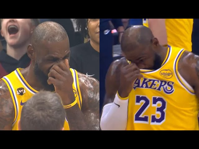 LeBron James crying after tribute video in return to Cleveland 🥺