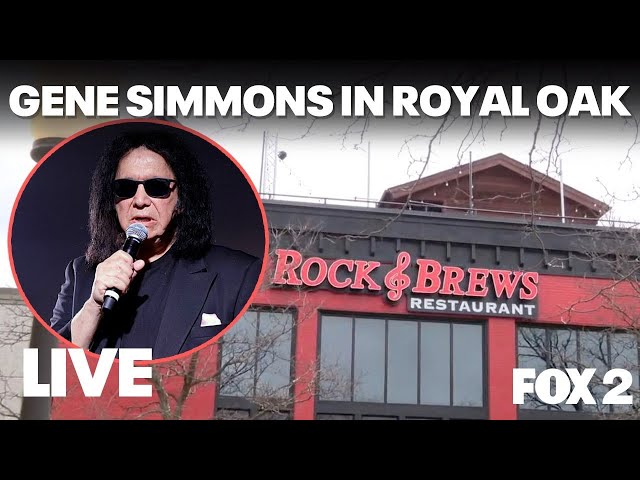 LIVE I Gene Simmons at Rock & Brews Royal Oak ribbon cutting
