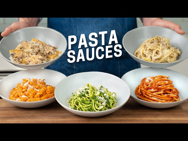 5 Restaurant Quality Pasta Sauces in 15 Minutes