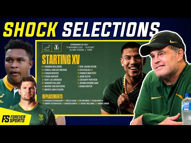 SPRINGBOKS TEAM ANNOCUNEMENT Rassie Erasmus springs SURPRISE Bok 23 vs Italy