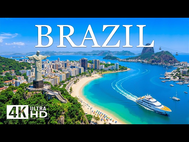 Brazil 4K Drone Footage 🇧🇷 | Rio de Janeiro Skyline, Copacabana Coast & Atlantic Views | Deep House