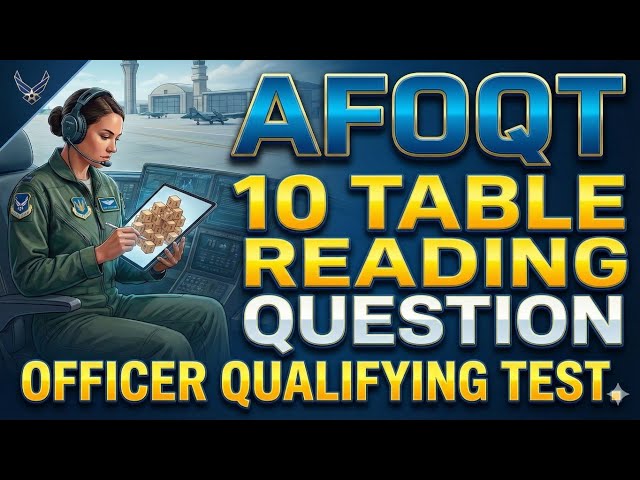 AFOQT Table Reading Practice | 10 High-Yield Questions for Officer Qualifying Test Success