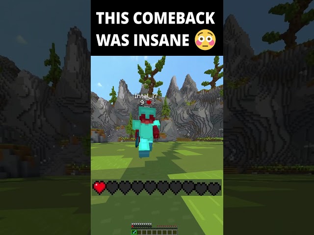 The most INSANE COMBACK #minecraft #shorts #pvp