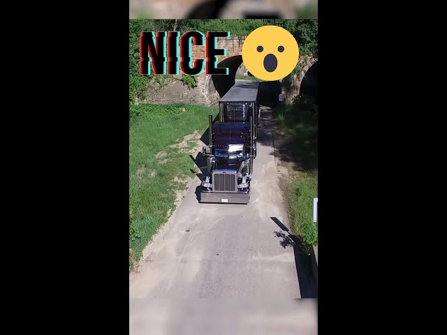 Aerial View of a Peterbilt 389