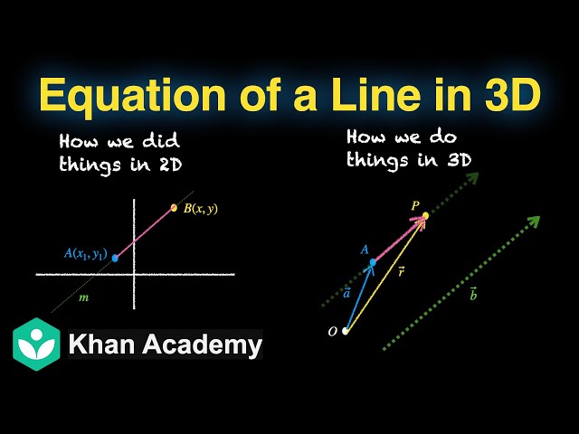 Equation of a line in space | 3D Geometry | Grade 12 | Math | Khan Academy