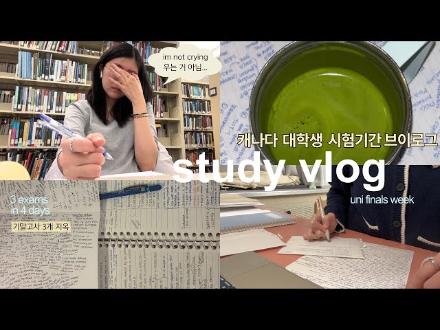 96hr study vlog🫠| chaotic uni final exam week, 3 exams in 4 days, library, grocery, lazy korean food