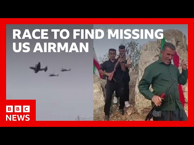Trump threatens ‘hell’ on Iran as search for missing airman continues | BBC News
