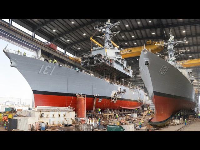 Life Inside Giant Shipyard Building Billions $ Worth of US Navy Destroyers