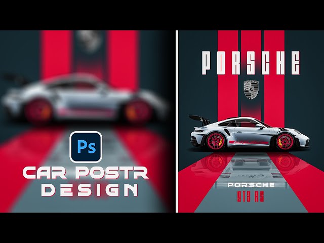 Porsche supercar poster design in Photoshop | Step-by-step tutorial