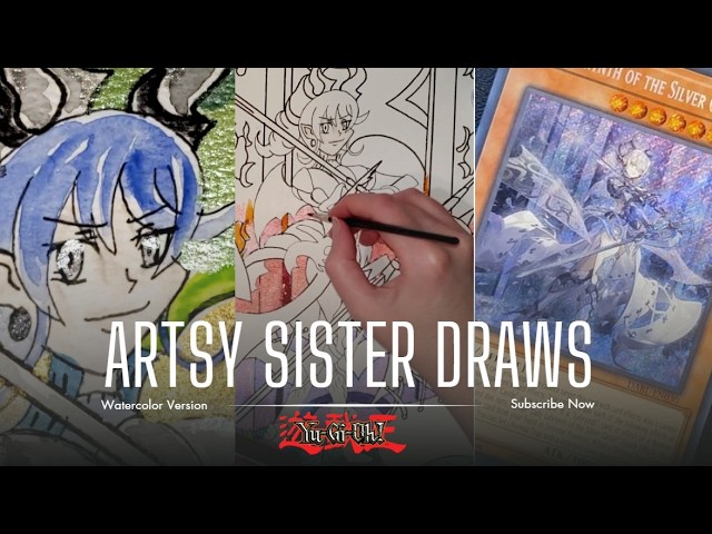 Yu-Gi-Oh! Lady Labrynth Drawing | Artsy Sister Sketch + Watercolor Process