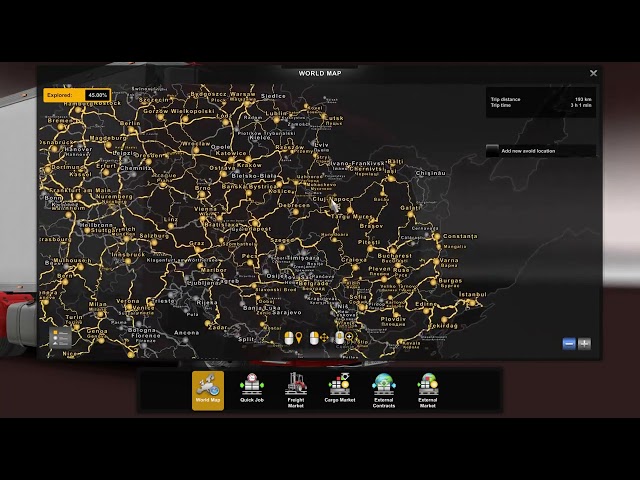 The Size Of The ETS2 Map With Promods and all Map DLCS