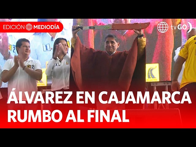 Carlos Álvarez visited Cajamarca in the final stretch of the election | Midday Edition | Peru News