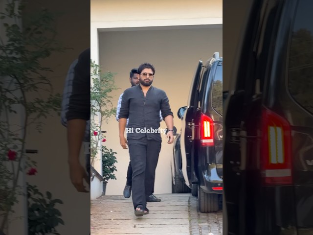 #alluarjun New hairstyle Looks , Allu Arjun Nampally Court To Allu arjun House #shorts #ytshorts