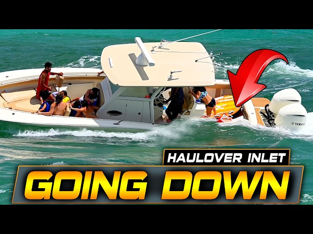 ONE WAVE AWAY FROM SINKING AT HAULOVER INLET !! BOAT ZONE