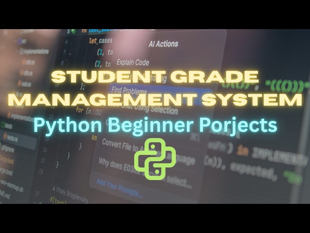 Python Student Grade Management System | Python CLI Project with Source Code | Beginner Project