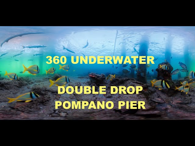 RAW 360 CLIP - CAMERA DROP ON THE POMPANO BEACH FISHING PIER