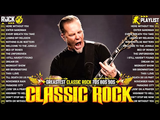 Best Classic Rock Songs Of All Time 🔥 Metallica, Queen, AC/DC, Nirvana, U2, Aerosmith, Led Zeppelin