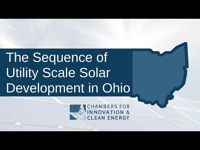 The Sequence of Utility Scale Solar Development in Ohio