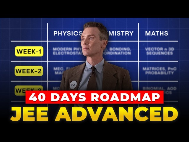 🔥JEE Advanced 2026 Strategy : 40 Days Roadmap #iit #jee