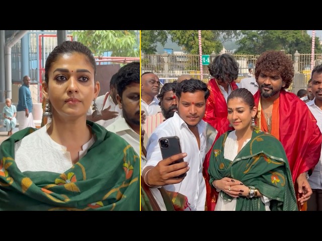 Nayanthara with Husband Vignesh Shivan Visits Tirumala