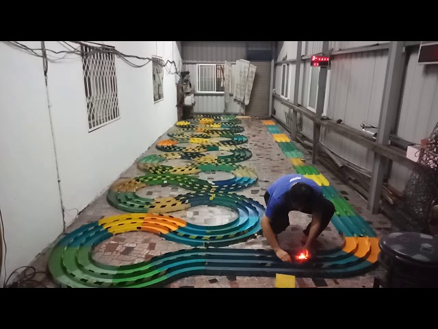 Taiwan 高雄岡山飛魚軌道車 tamiya Mini 4WD speed 三二四驅車 超霹靂速度 試車雙光超速流星夜光車 岡山 飛魚軌道車  speed ミニ四駆 三輪車