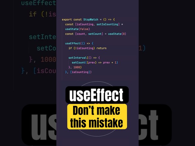 useEffect - Avoid This Common Mistake in React