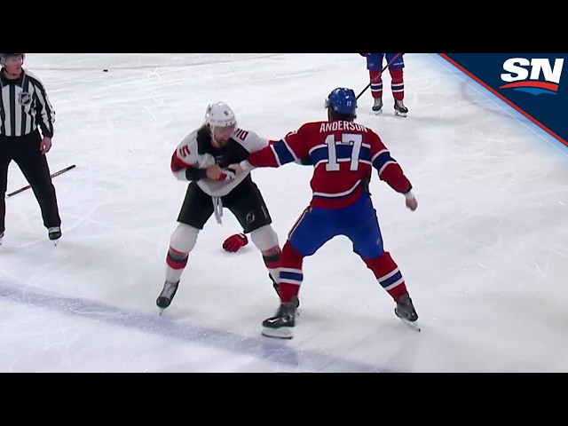 Josh Anderson Scraps After Hit To Jack Hughes