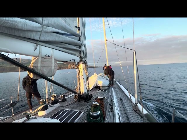 Bermuda to Azores, putting sails away
