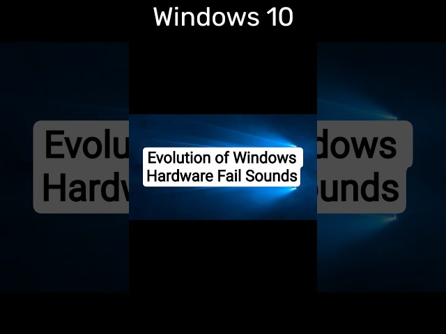 Evolution of Windows Hardware Fail Sounds #shorts