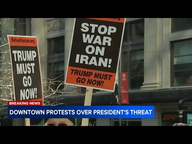 Anti-war protests held in Chicago as local Iranian Americans fear for relatives' safety